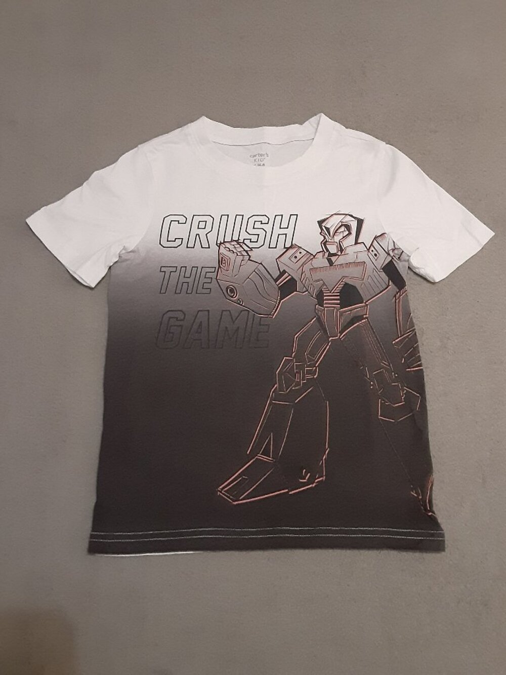 Carter's Kid Boy Size 6/6A White T-Shirt Crush The Game